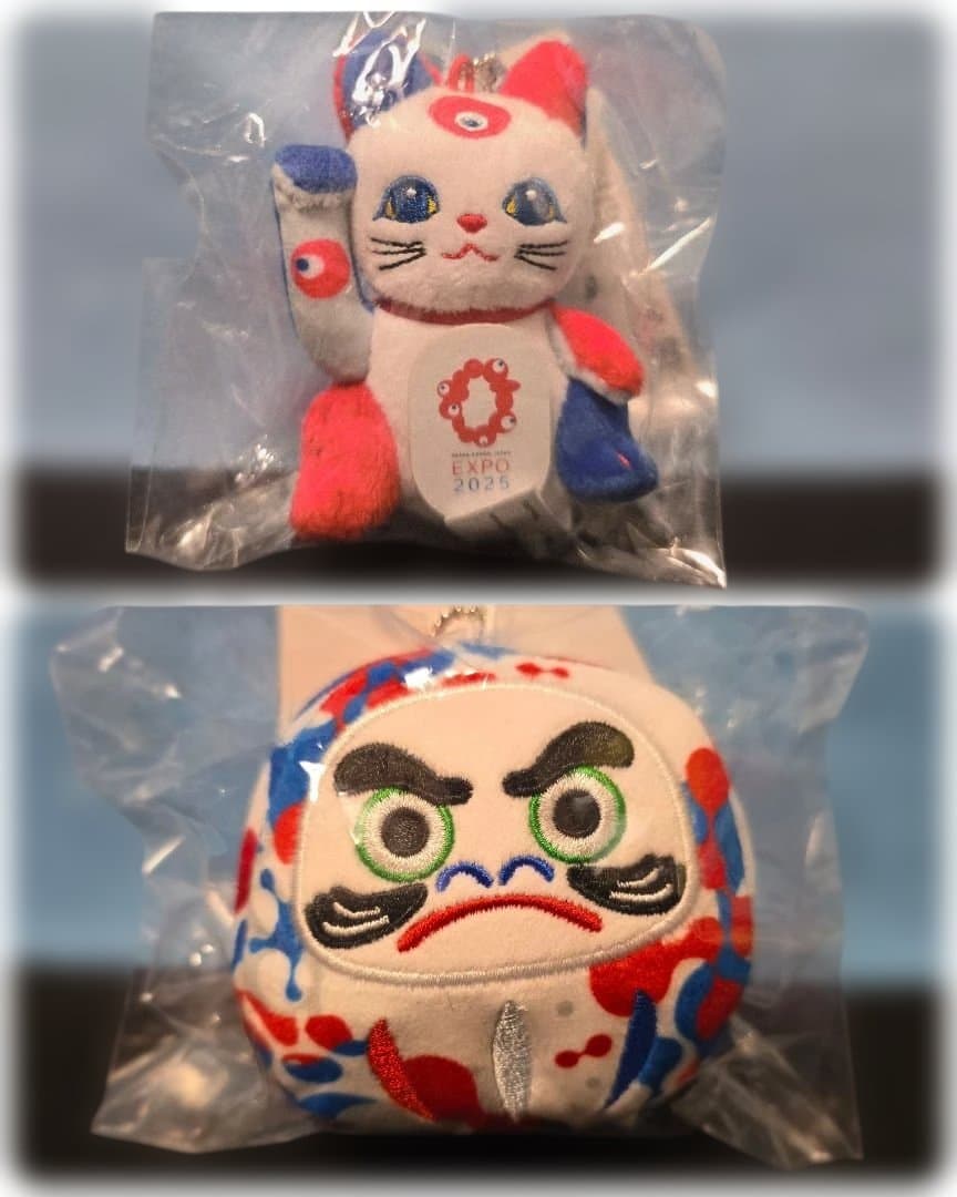 万博限定 招き猫マスコット だるまマスコット　ぬいぐるみ　吉徳