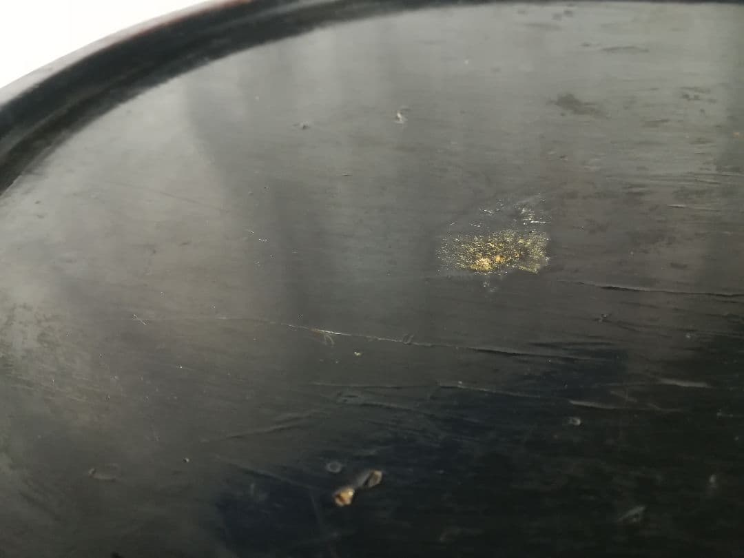 時代　漆塗　平桶　桶盆　盆