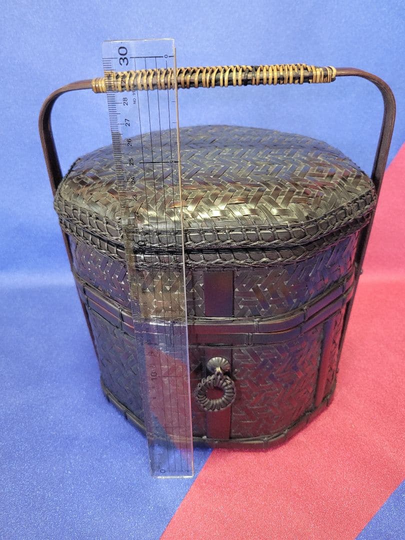 八角提藍(はっかくていらん)茶道具　竹工芸　竹細工