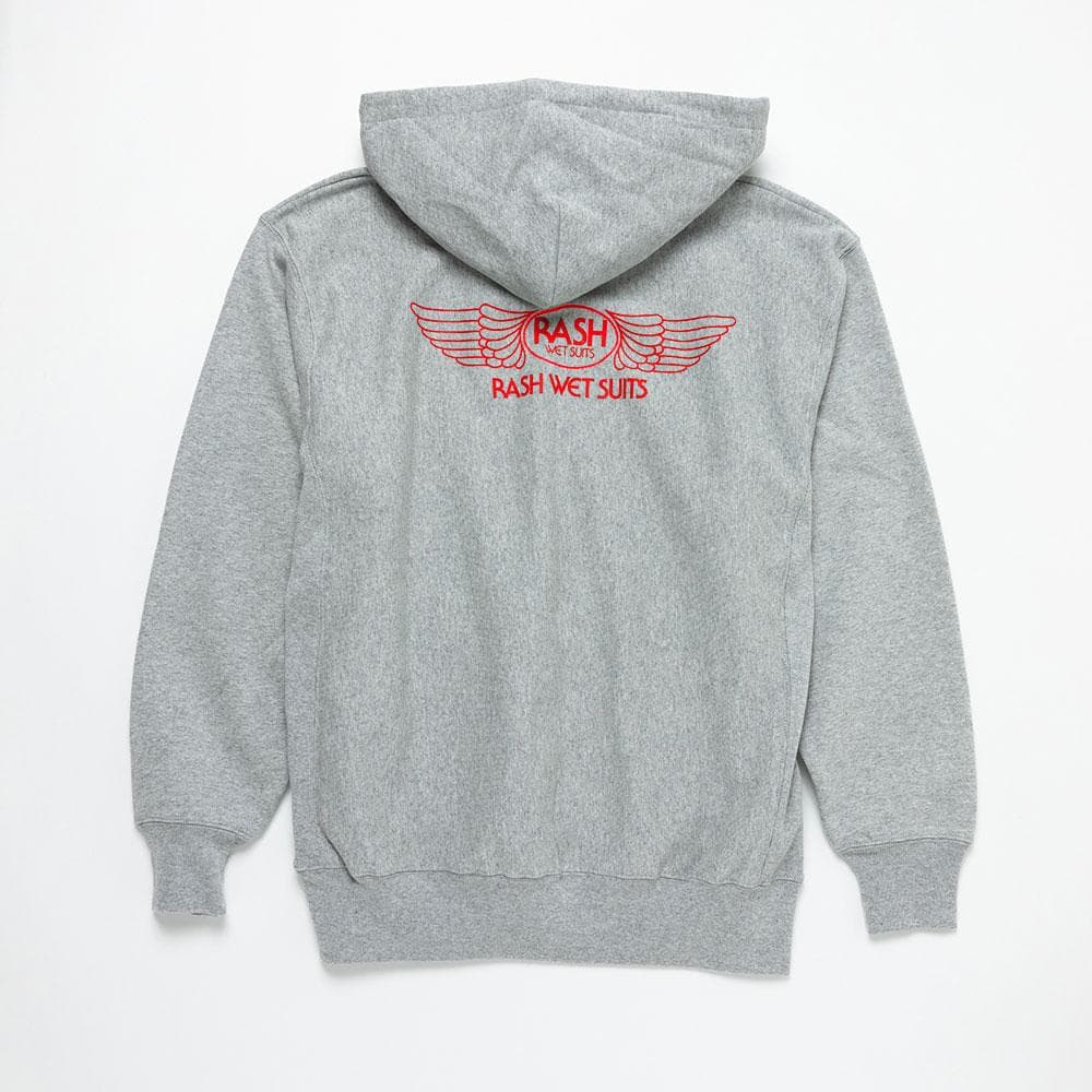 RASH WETSUITS 2024 羽バックフルジップパーカー Hグレー XL