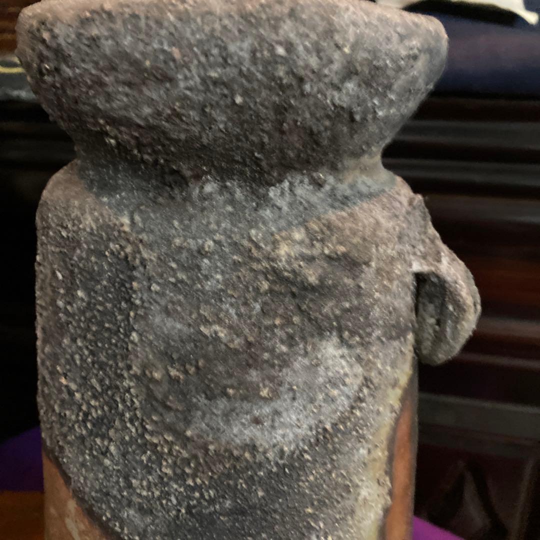 備前焼県重要無形文化財保持者松井輿之作窯変花入初売りです❣️