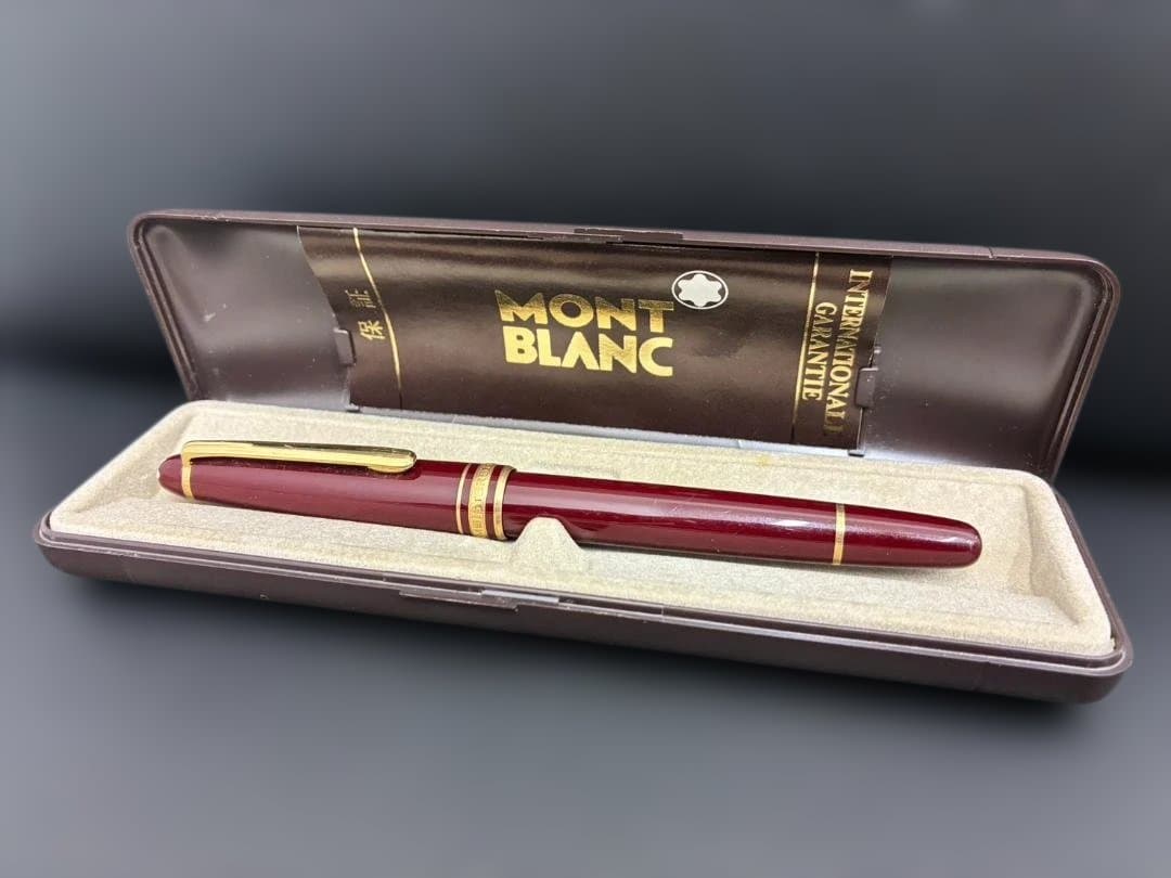 MONT BLANC MEISTERSTUCK 赤 万年筆 ケース付き