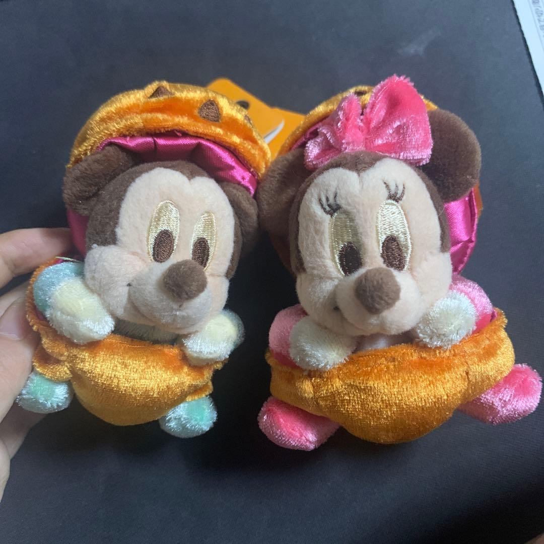 ディズニー　ハロウィン　ミッキー　ミニー　ぬいぐるみ　マスコット　キーホルダー