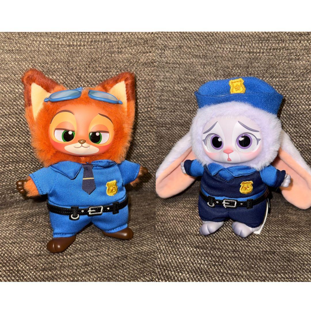 MINISO ディズニー　ズートピア　マスコット　ジュディ　ニック　警官 2点