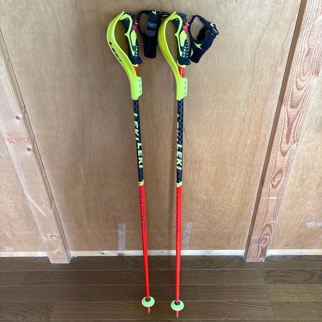 LEKI スキーSL用ストック　110cm パンチガード付