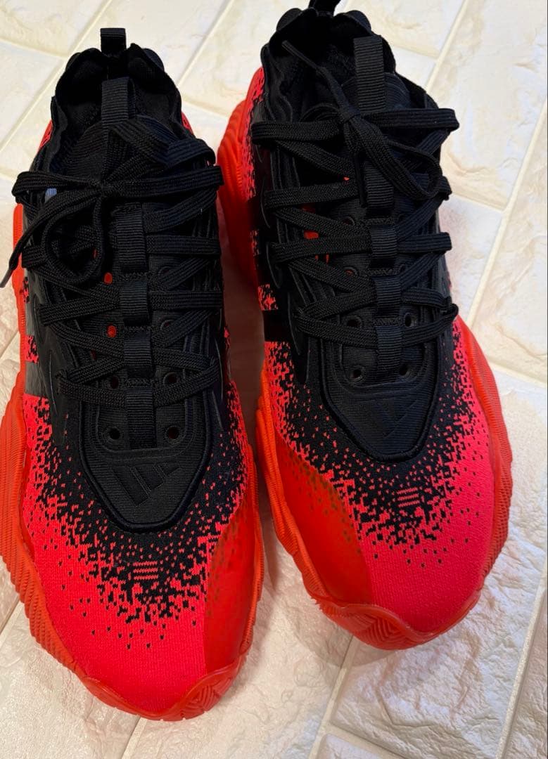 adidas トレイヤング3 レッド　25.5cm バスケシューズ