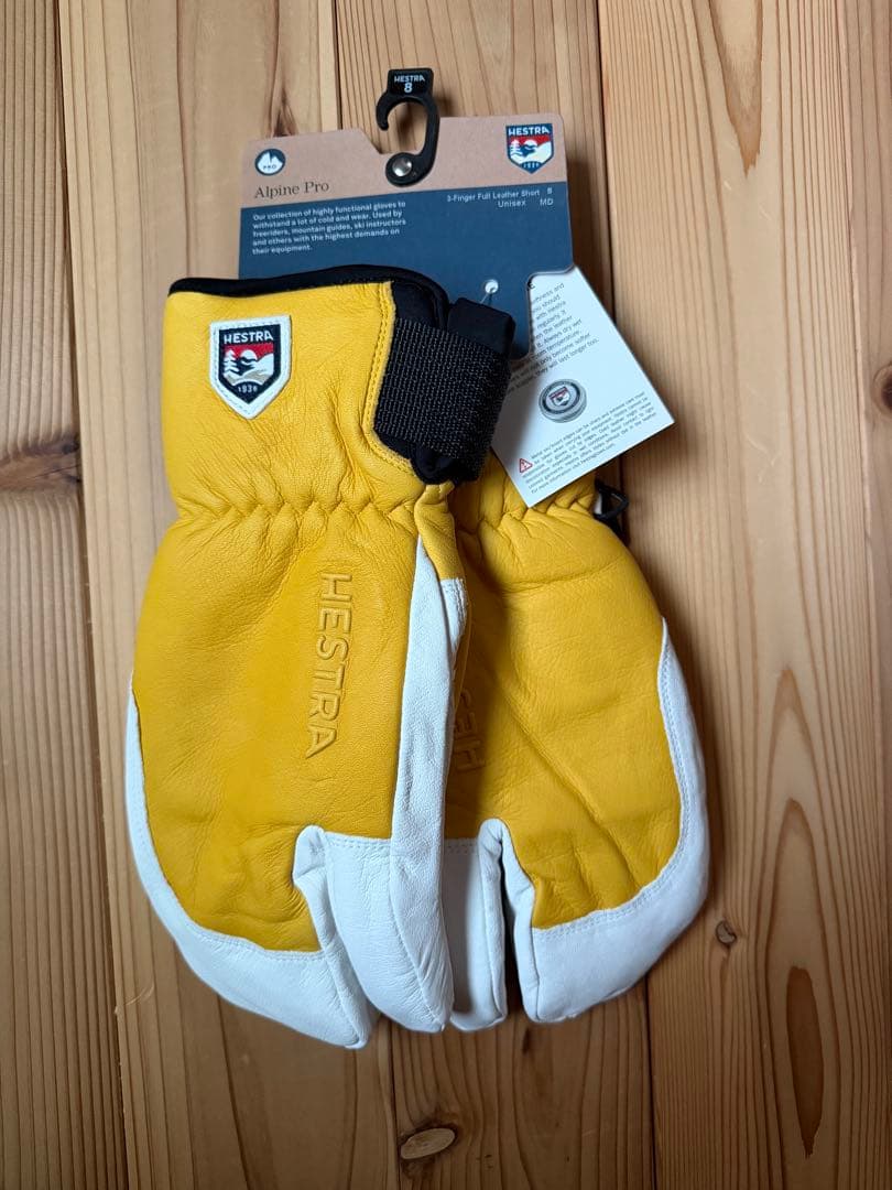 新品タグ付き HESTRA ヘストラ ミトン 3フィンガー グラブ サイズ8