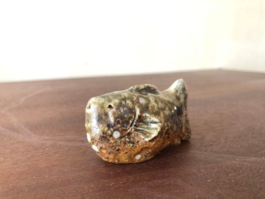 『河豚 水滴』　鹿児島寿蔵　/紙塑人形 人間国宝 信楽 書道道具