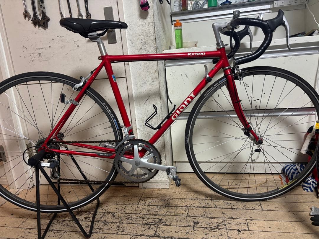 前田Giant RX500 レッド クロモリ　ロードバイク