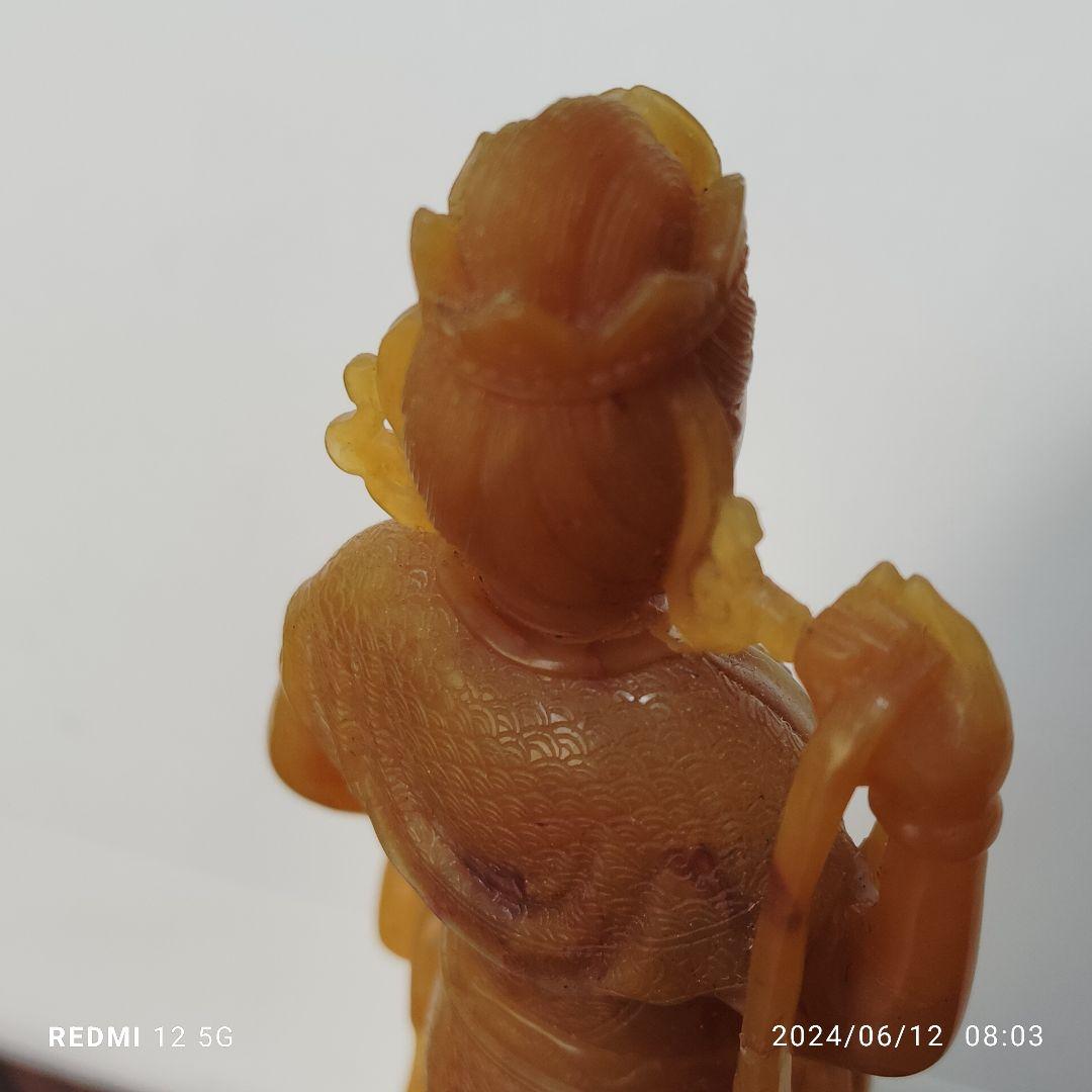 中国古美術/田黄石/観音様/置物