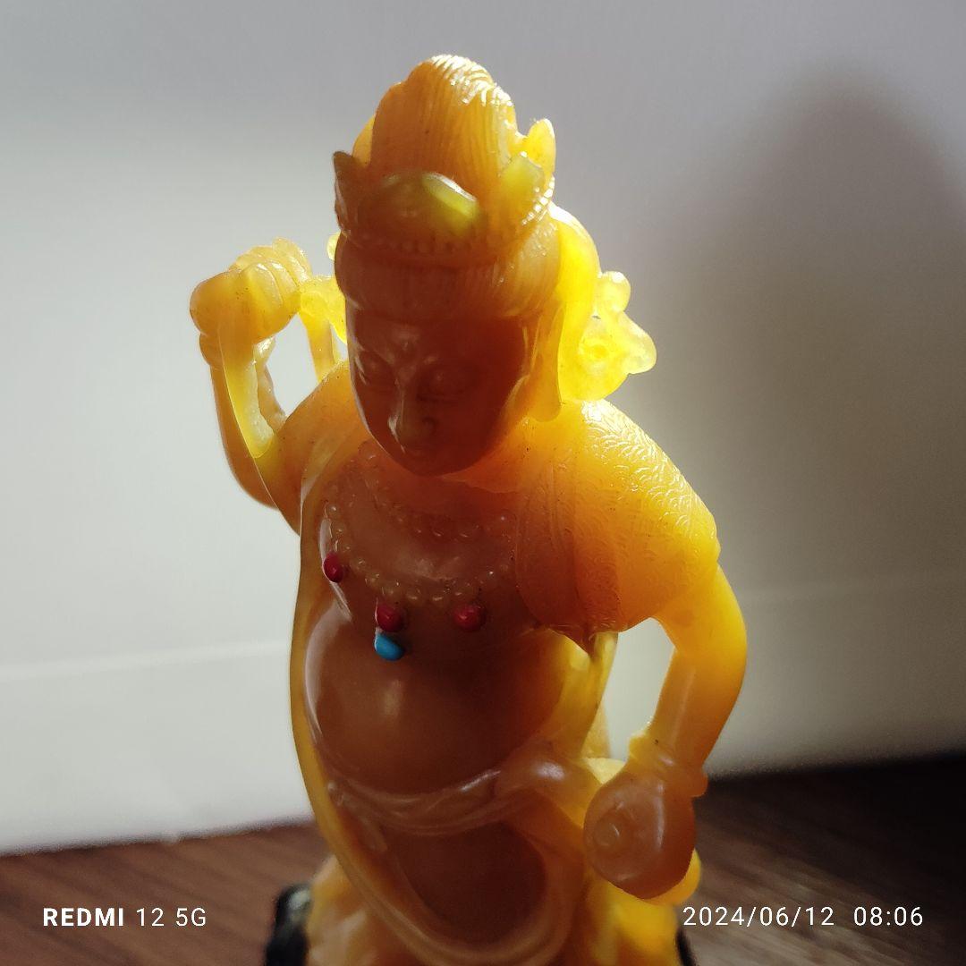 中国古美術/田黄石/観音様/置物