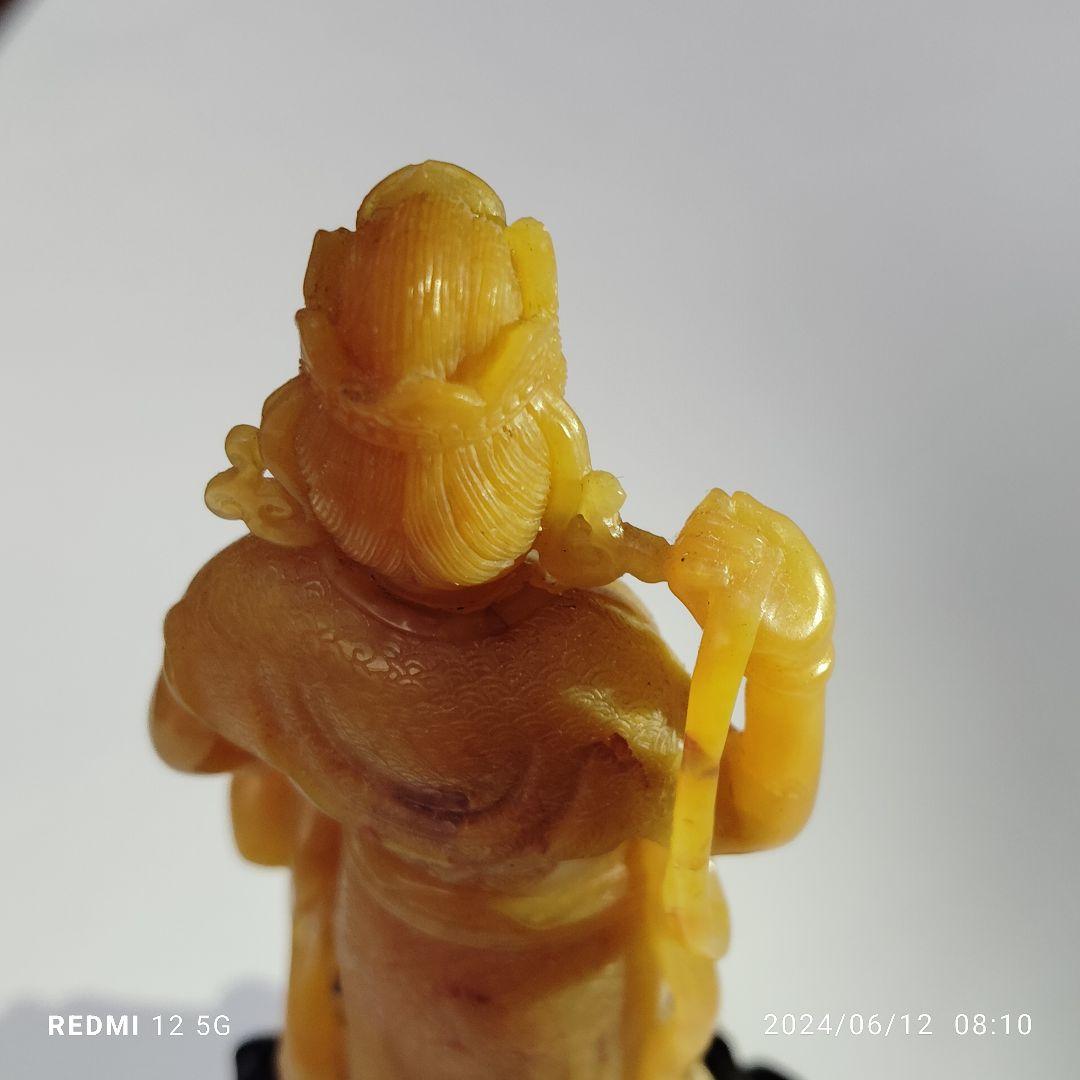 中国古美術/田黄石/観音様/置物