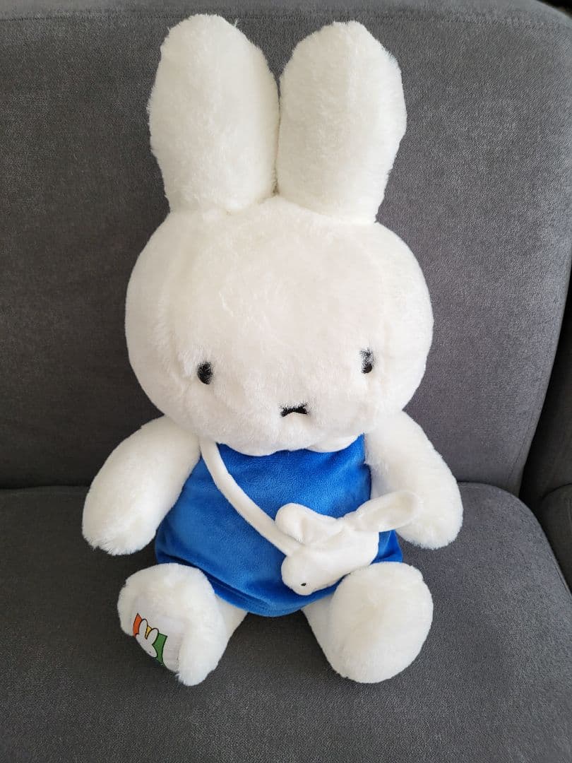 ミッフィー ぬいぐるみ 約30cm 白 青