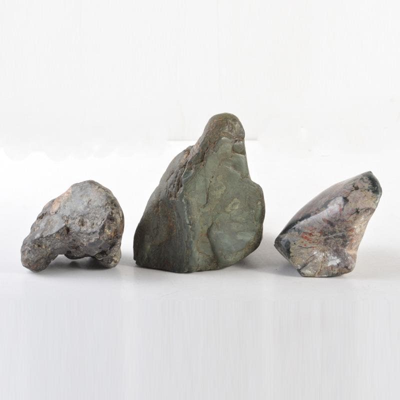 天然石　鑑賞石　菊花石など　置物　3点まとめて　C　5460A