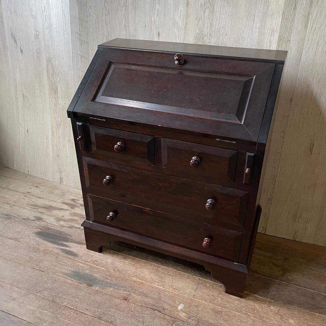 民芸家具 ライティングビューロー チェスト ワークデスク アンティーク家具