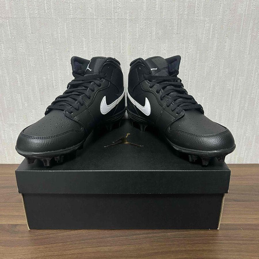 NIKE Jordan 1 Mid TD 26cm アメフト スパイク ブラック