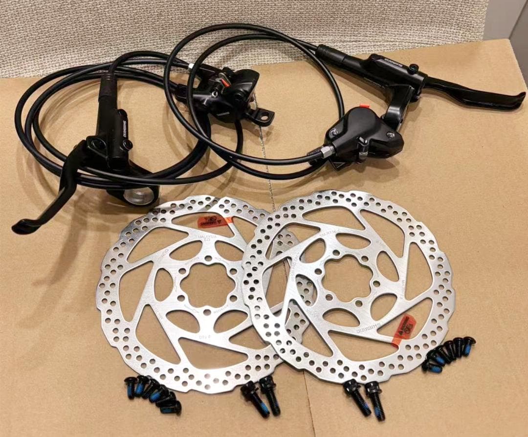 シマノMT200油圧ディスクブレーキ+RT56ローター２枚セット