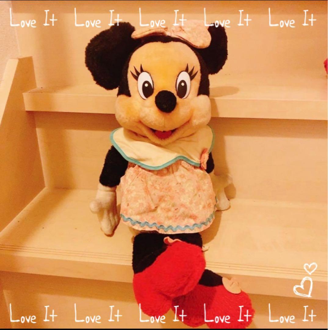 ミニーマウス　レトロぬいぐるみ