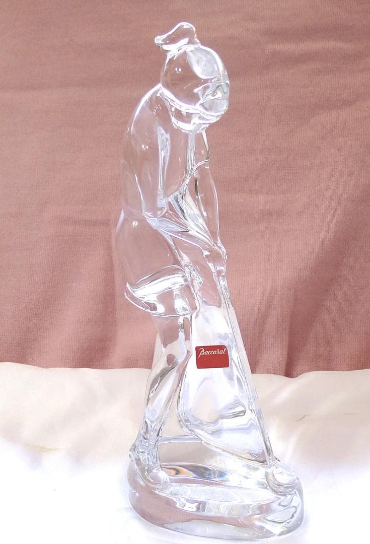 ☆【バカラ】レディースゴルファー　クリスタルフィギア　美品☆