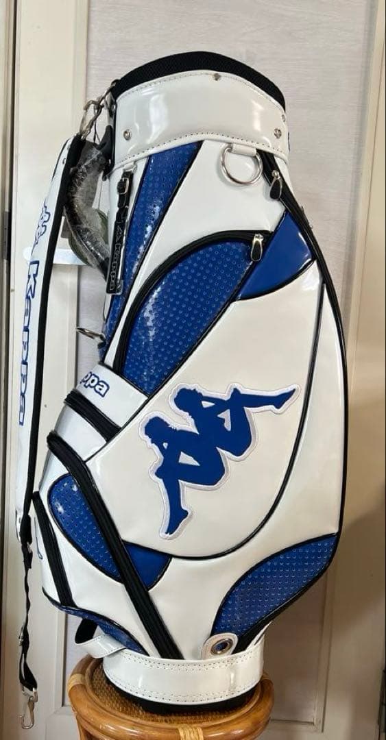 Kappa キャディバッグ ホワイト/ブルー　9型