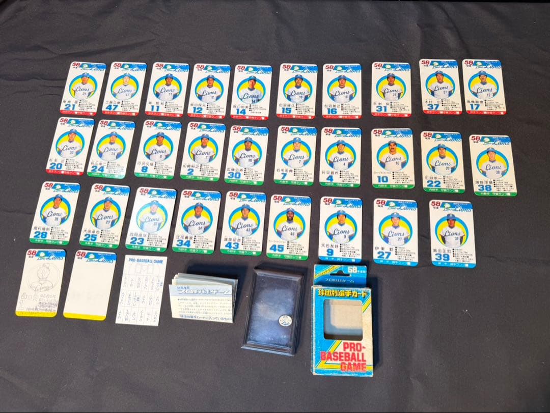 タカラ　58年版　プロ野球カードゲーム　西武ライオンズ　当時物