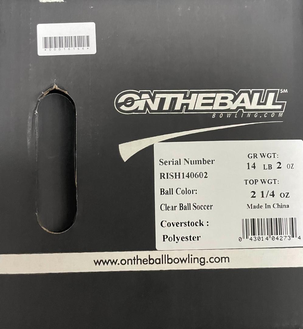 【新品】クリアサッカーボーリングボール　14ポンド