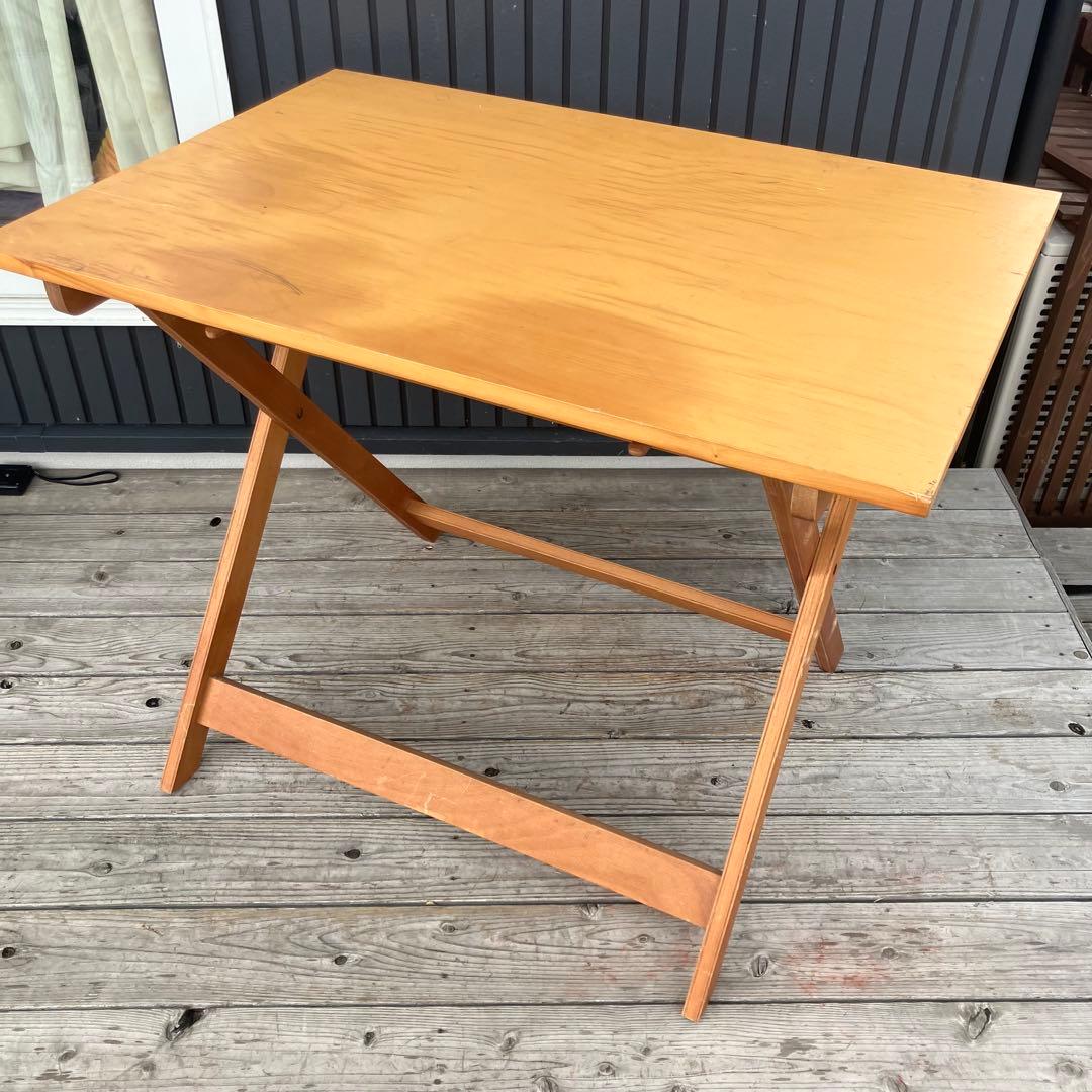 ヴィンテージ 木製 折りたたみ式 ウッドテーブル フォールディングテーブル