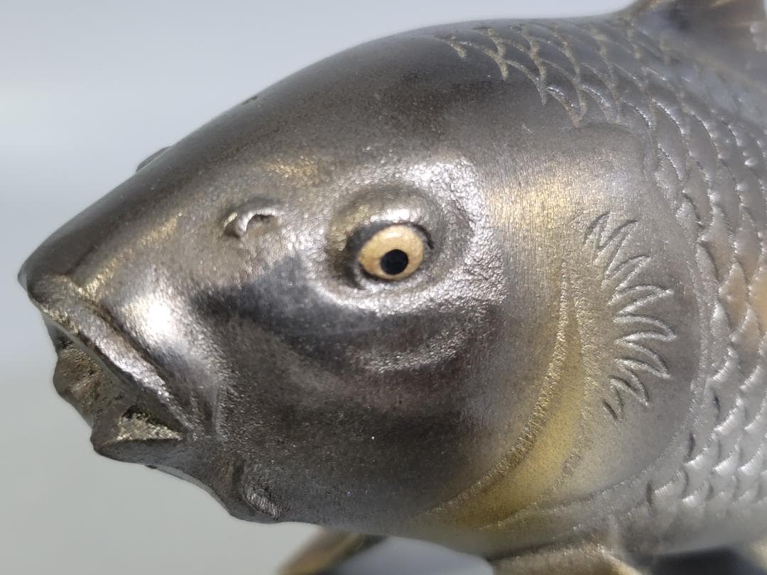 DT593 双魚 金銀 置物 銅製