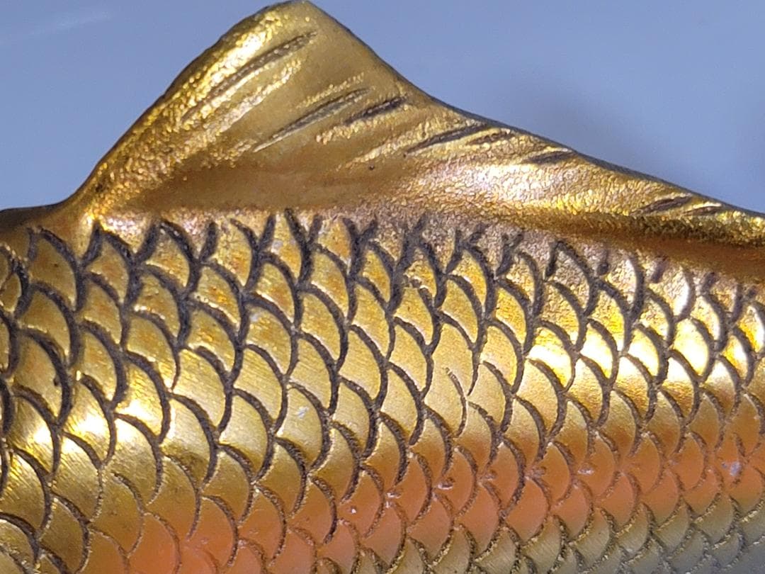 DT593 双魚 金銀 置物 銅製