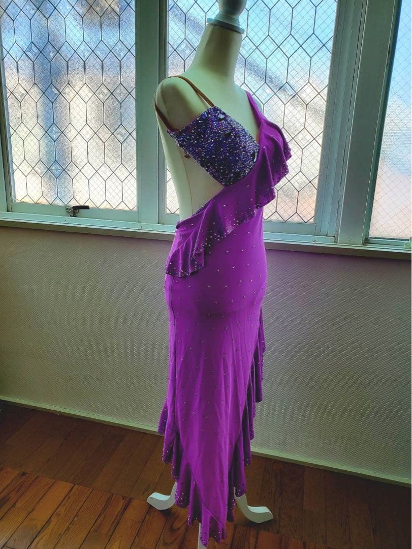 紫色 チャコット ラテンドレス