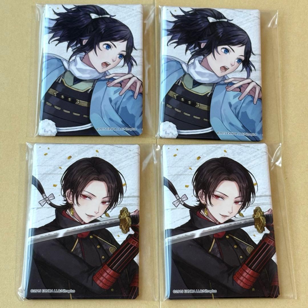 加州清光 大和守安定 スクエア 缶バッジ 刀剣乱舞 五周年記念