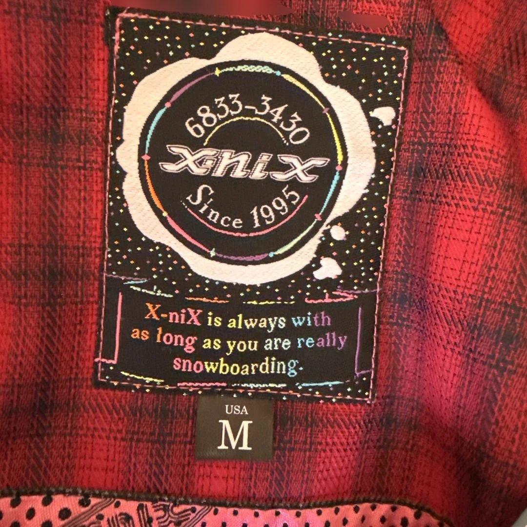 スノーボードウェア 赤と黒 チェック柄 Xnix