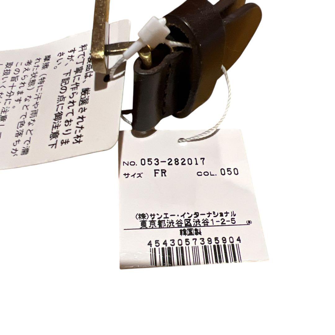 新品未使用タグ付き\"PEARLY GATESパーリーゲイツ\" LOGOベルト 金