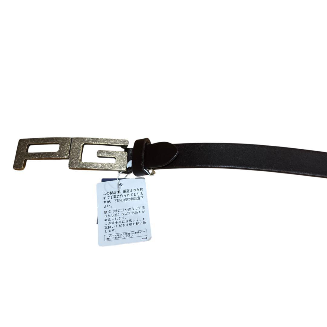 新品未使用タグ付き\"PEARLY GATESパーリーゲイツ\" LOGOベルト 金