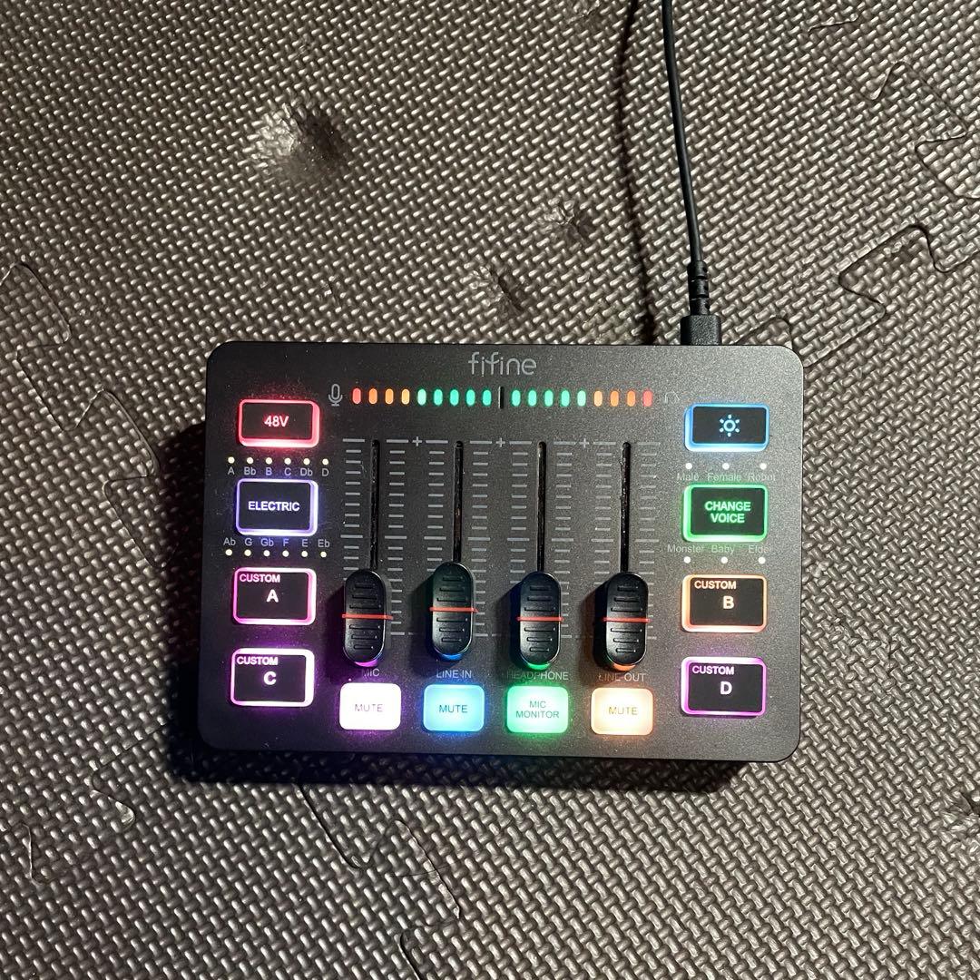 FIFINE ゲーミングオーディオミキサー オーディオPC/PS4/PS5対応