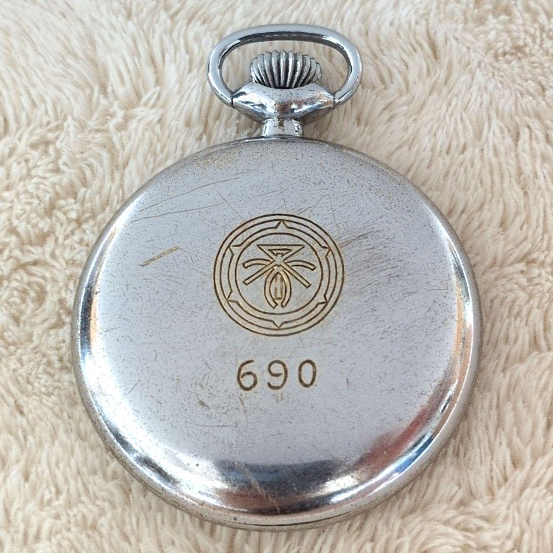 鉄道時計 SEIKO機械式懐中時計 阪急(阪急電鉄)阪急社紋 (正常稼動品)