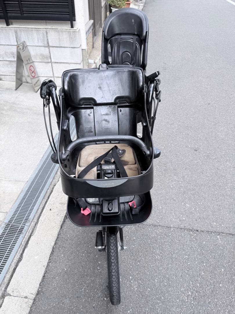 大阪府　子供乗せ　パナソニック　電動アシスト自転車 チャイルドシート付き 黒