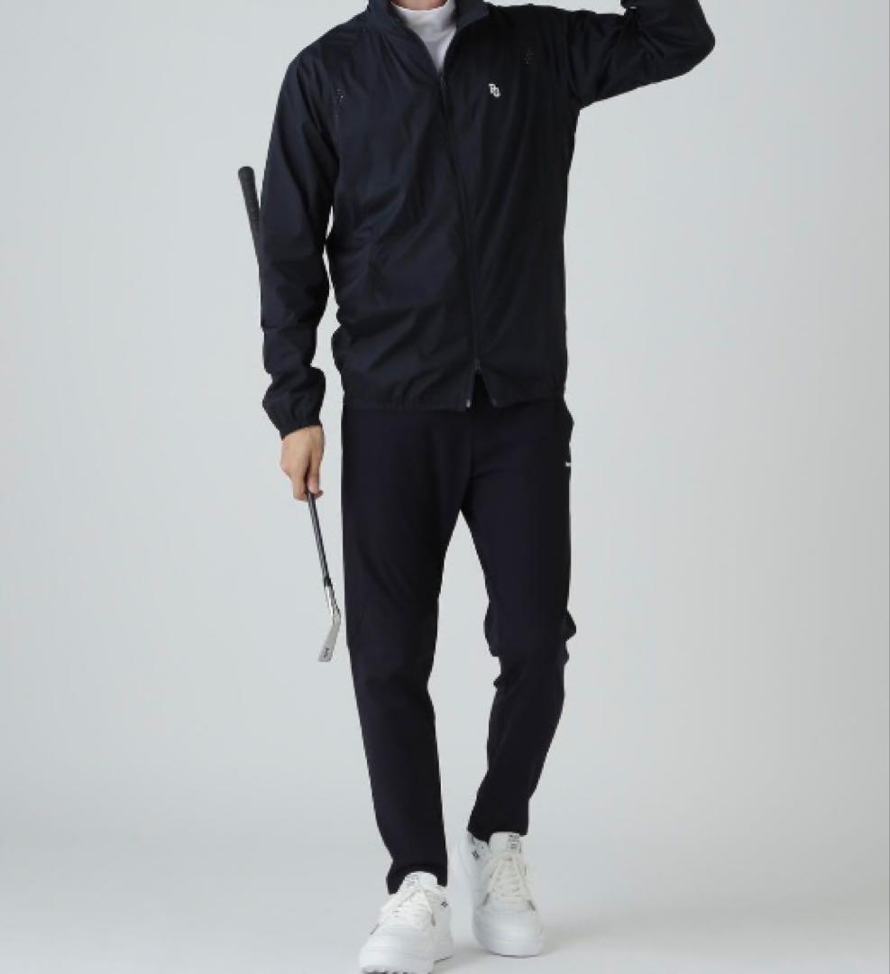 新品 パーリーゲイツ FLEX-IEDストレッチフルジップブルゾン(5)L/紺