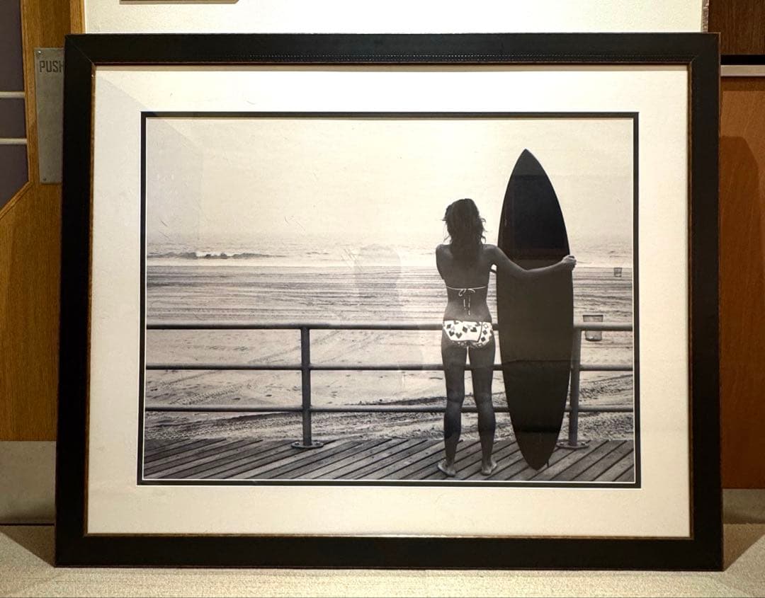 格安★サーフィン　サーフ　アート　ポスター　額装　額縁　西海岸