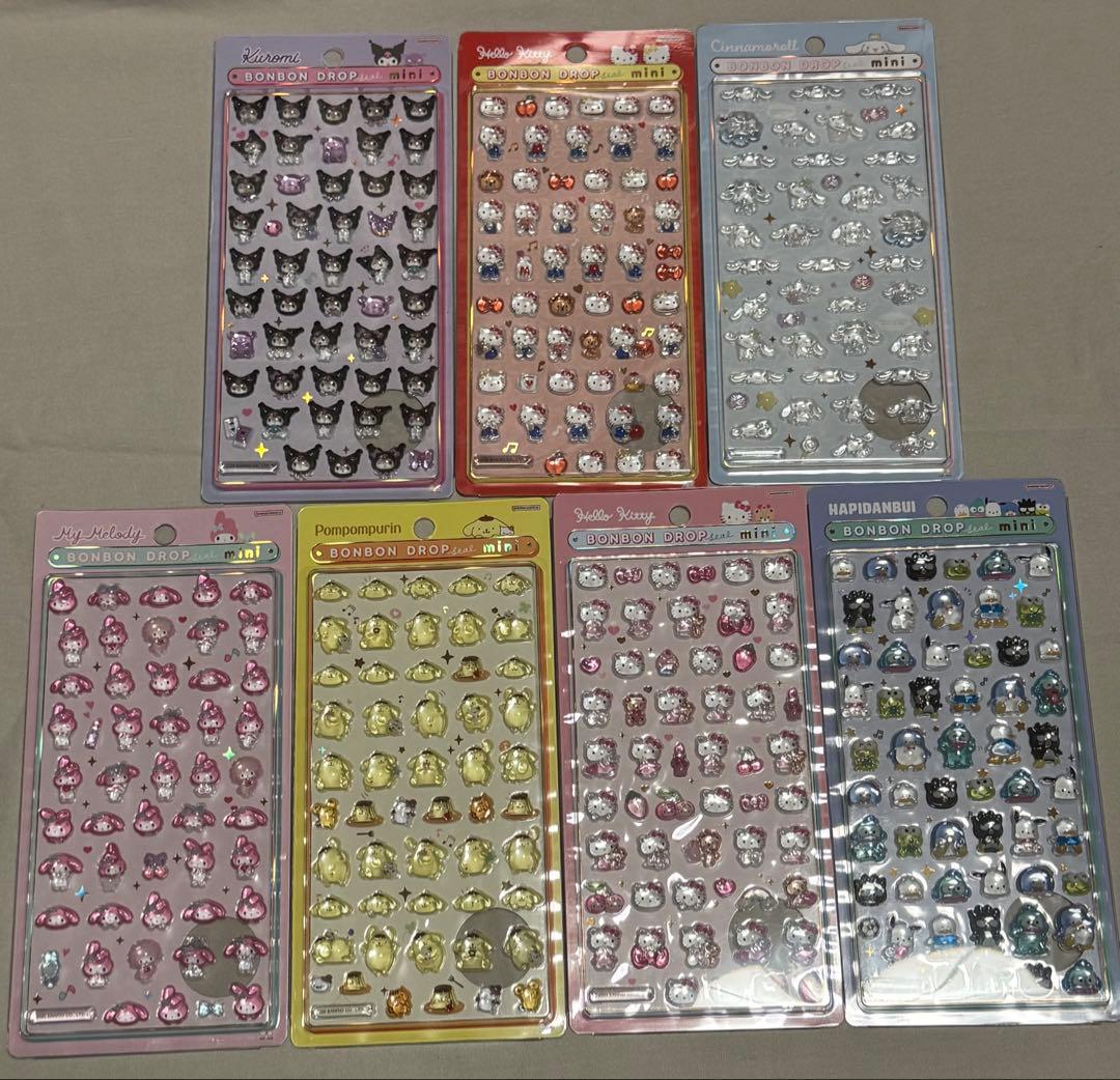 国内正規品 ボンボンドロップシール 7種セット 即日発送 サンリオmini