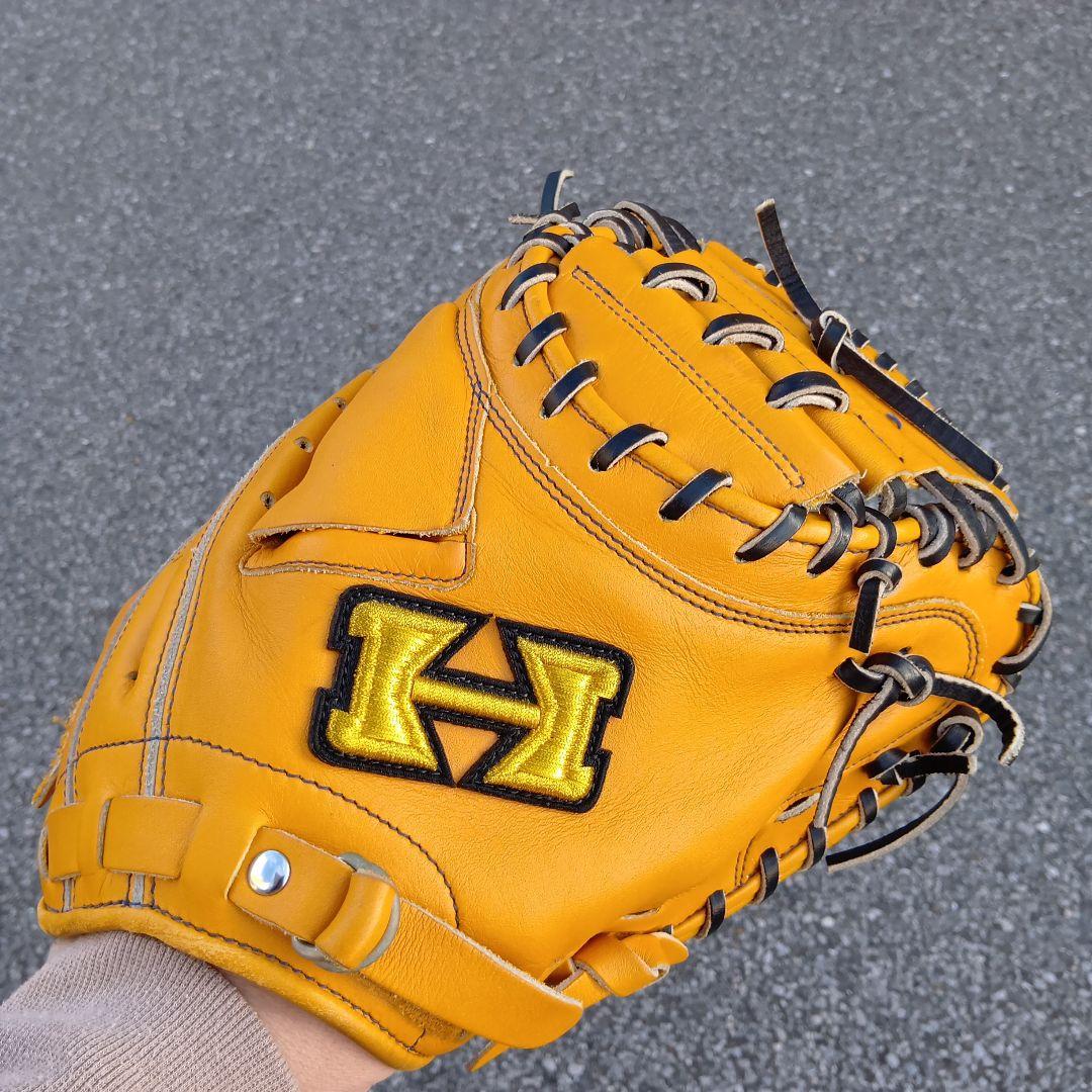 美品　 キャッチャーミット ハイゴールド 己極 Hi-GOLD　軟式野球