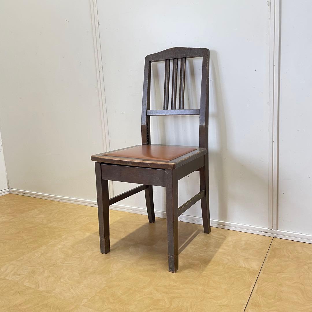 ビンテージ ヤマハ ピアノ椅子 トムソン椅子 背付椅子 チェア アンティーク