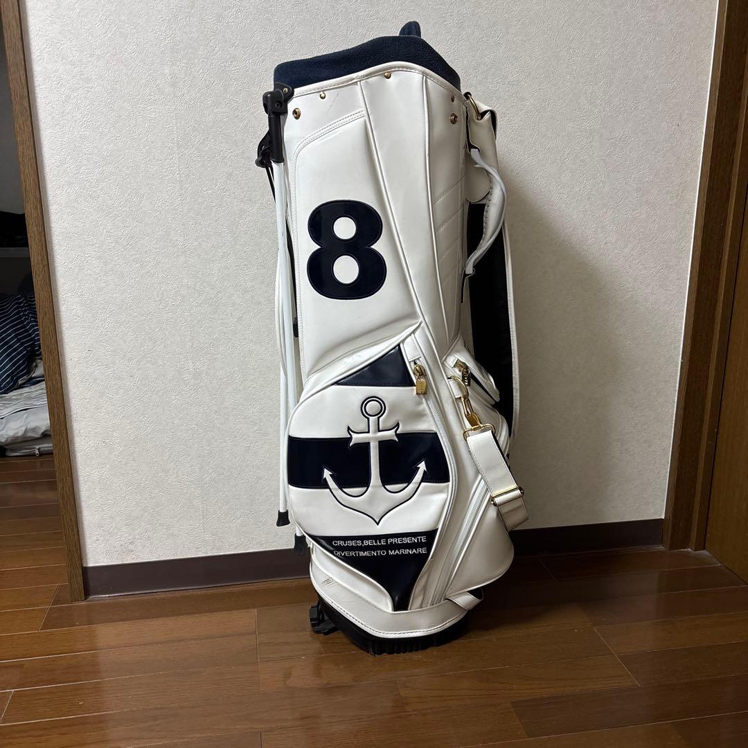 ムータマリンゴルフバック　エナメルホワイト