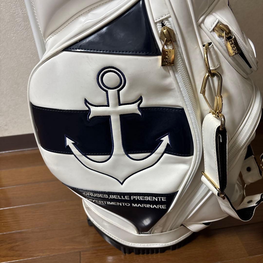 ムータマリンゴルフバック　エナメルホワイト