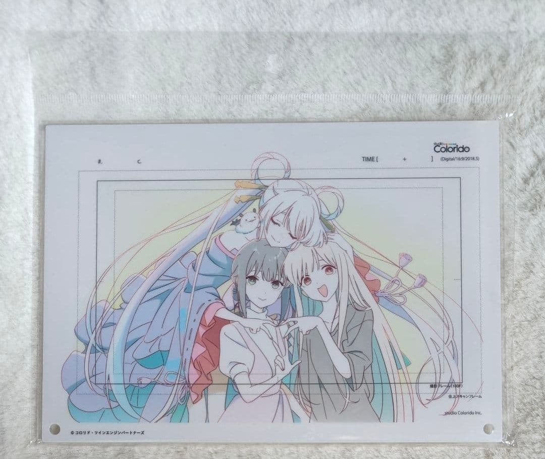 超かぐや姫！　ラフ原画　アクリルパネル　かぐや　酒寄彩葉　月見ヤチヨ