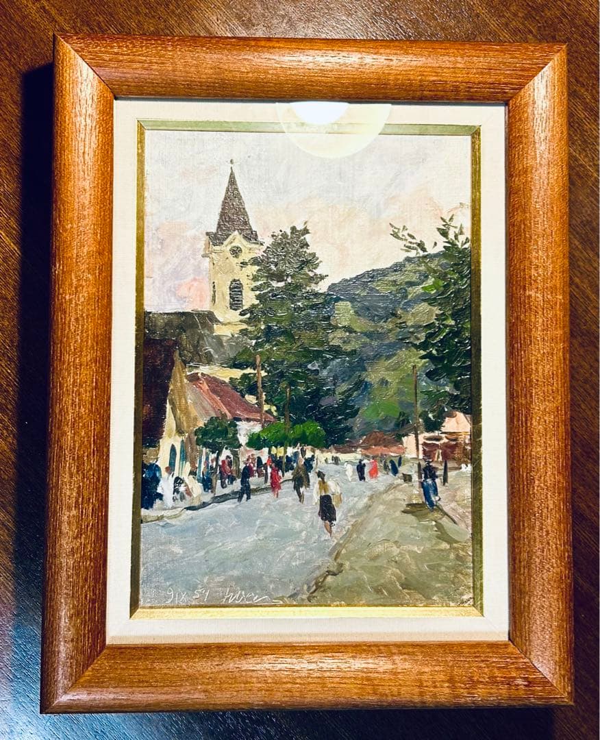 油絵　肉筆 「Raqifの街風景」　オーセネフ Osenev N.I.