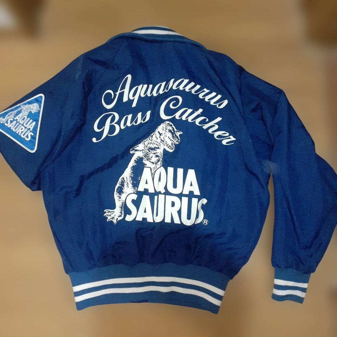 釣り　アクアザウルス　ジャンパー　 スタジャン 　古着　メンズ　希少　M