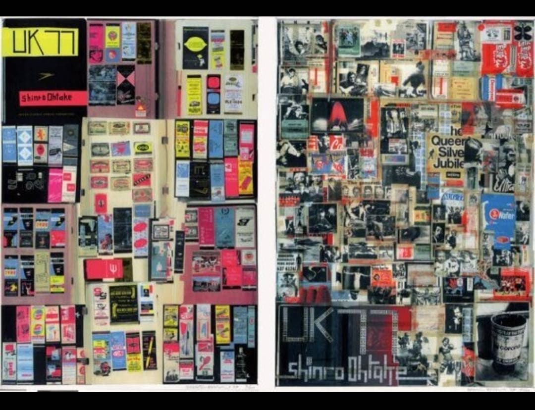 ★２枚組★サイン入★大竹伸朗★ロンドン★シルクスクリーン★2004年作UK77