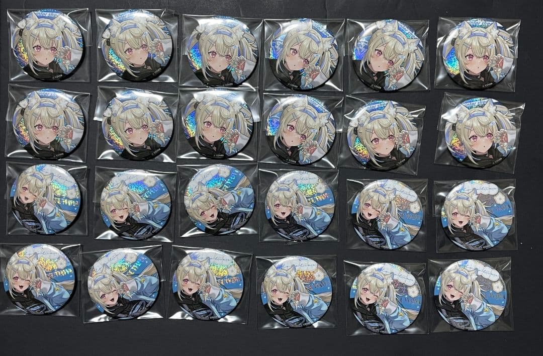 ホロライブ　ウィンターストリート　フワワ　缶バッジ　24個セット