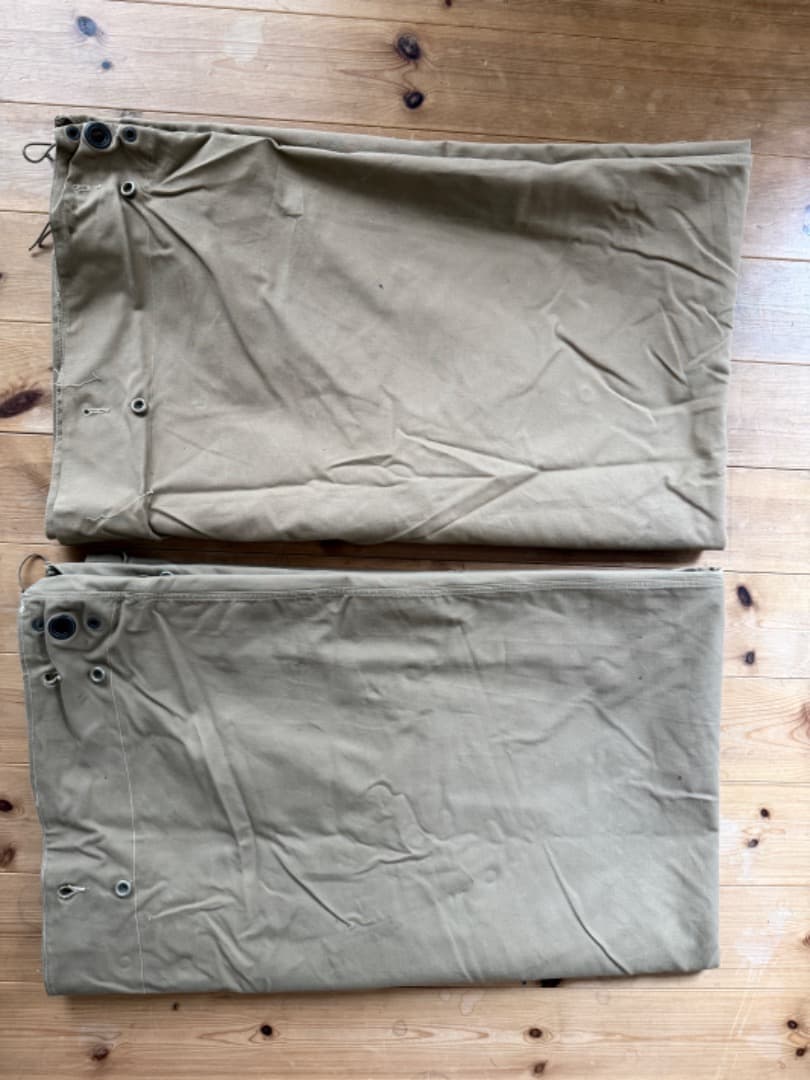 [週末限定値下げ］フランス軍幕　パップテント　木製ポール、ペグ付き